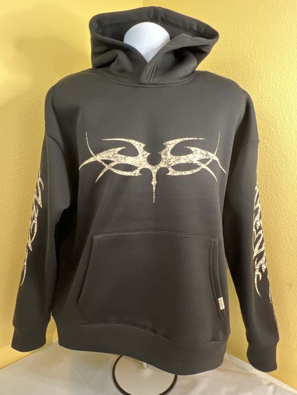Saints Studio Cyber Y2K Tribal Print Hoodie